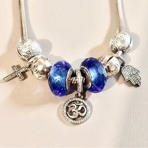 Sterling silver Pandora Bracelet. Custom designed. Excellent condition. No Box